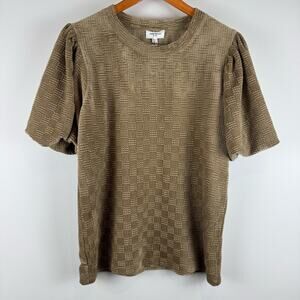 Annie wear Textured Tan Knit Puffed Sleeved Top ~ M